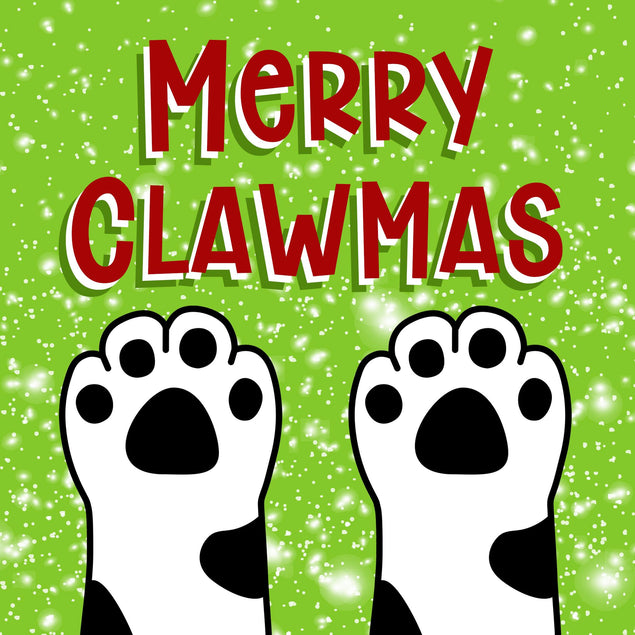 Merry Clawmas Christmas Confetti-exploding Greetings Card