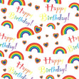 Happy Birthday Rainbows Confetti-exploding Greetings Card