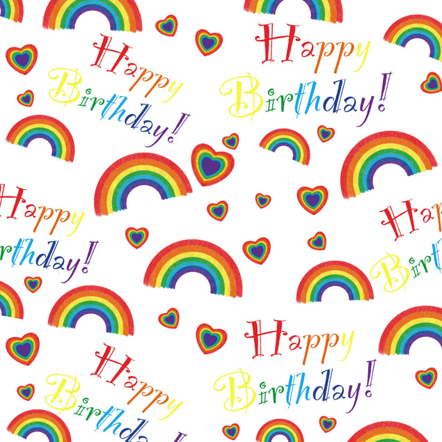 Happy Birthday Rainbows Confetti-exploding Greetings Card