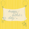 Happy Father's Day Yellow Confetti-exploding Greetings Card