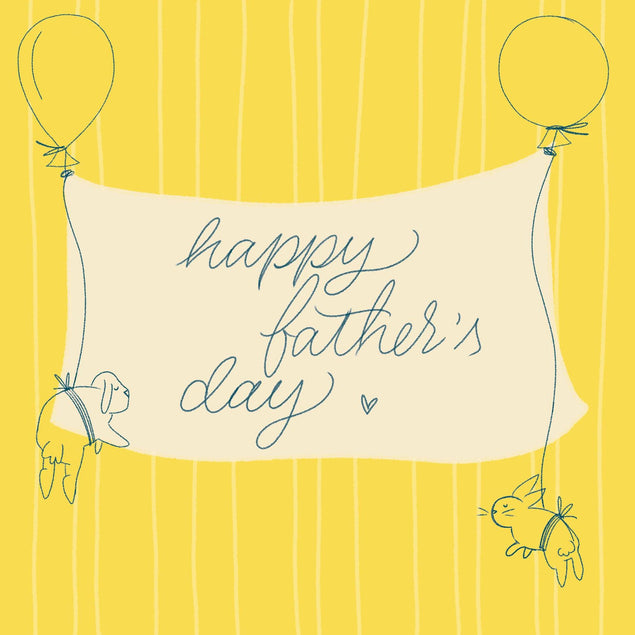 Happy Father's Day Yellow Confetti-exploding Greetings Card