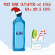 Christmas Filled With Gin & Tonic Confetti-exploding Greetings Card