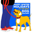 Happy Winter Holidays For The Best Dog Walker Confetti-exploding Greetings Card