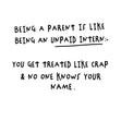 Parent Unpaid Intern Confetti-exploding Greetings Card