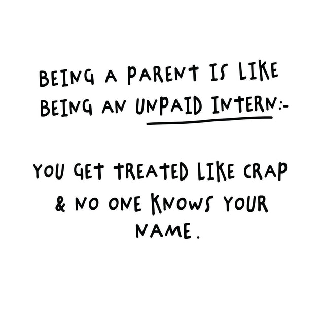 Parent Unpaid Intern Confetti-exploding Greetings Card