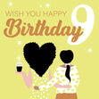 Wish You Happy 9th Birthday Confetti-exploding Greetings Card
