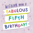 Fabulous Fifth Confetti-exploding Greetings Card