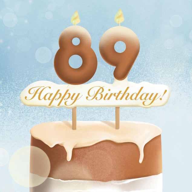 89th Happy Birthday Cake Confetti-exploding Greetings Card