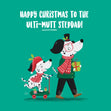 Cute Dalmatians Ulti-Mutt Stepdad Christmas Confetti-exploding Greetings Card