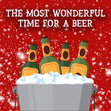 Most Wonderful Time For A Beer Christmas Confetti-exploding Greetings Card