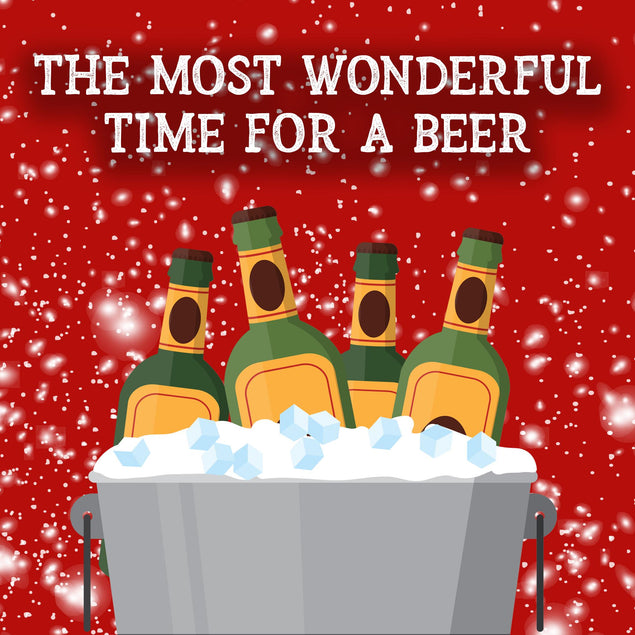 Most Wonderful Time For A Beer Christmas Confetti-exploding Greetings Card