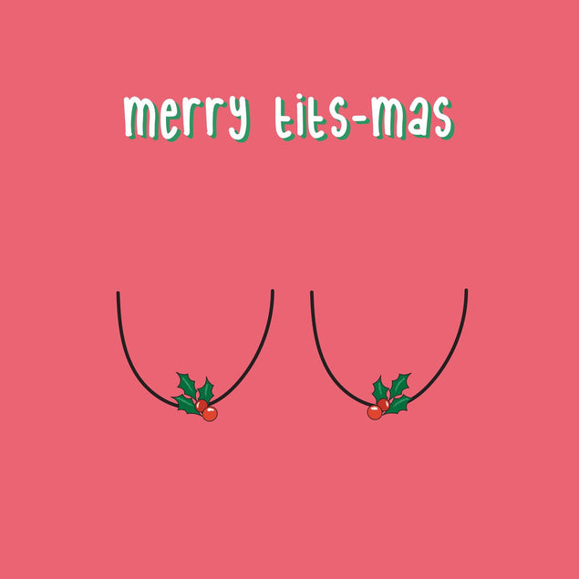 Merry Tits-mas Confetti-exploding Greetings Card