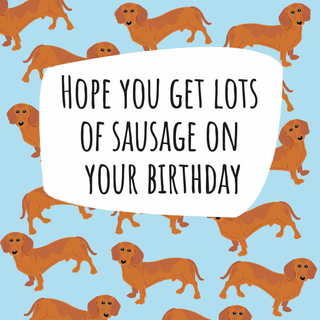 Lots of Sausage Confetti-exploding Greetings Card