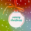 Merry Christmas White Bauble Confetti-exploding Greetings Card