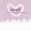 Purple Merry Christmas To Fiance Confetti-exploding Greetings Card