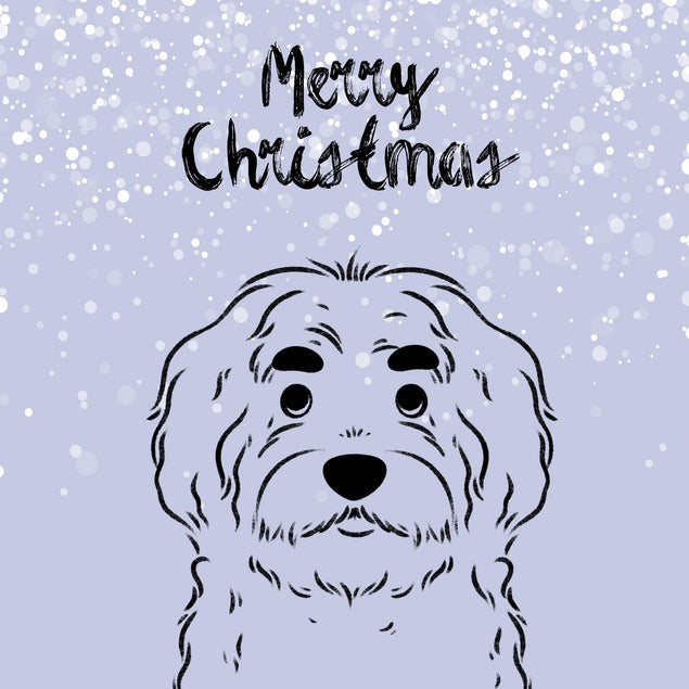 Merry Christmas English Shepherd With Cute Brows Confetti-exploding Greetings Card
