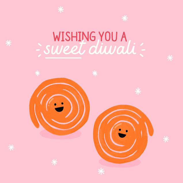 Sweet Diwali Jalebi Confetti-exploding Greetings Card