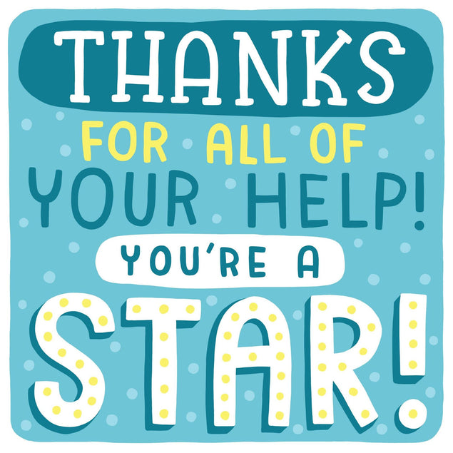 Thanks You're A Star Confetti-exploding Greetings Card