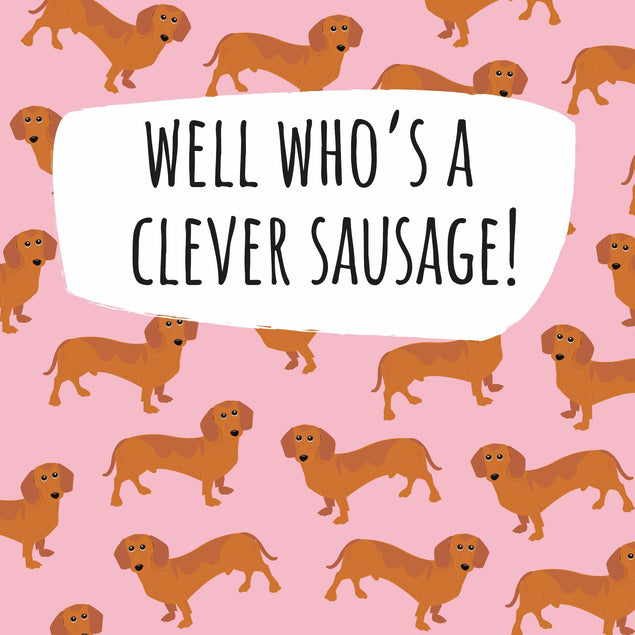 Clever Sausage Dachshund Confetti-exploding Greetings Card