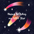 Happy Birthday Shooting Stars Confetti-exploding Greetings Card