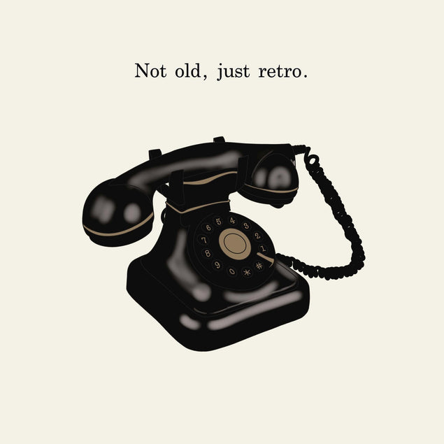 Not Old Just Retro Vintage Telephone Birthday Confetti-exploding Greetings Card