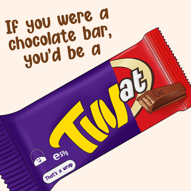 Twat Chocolate Bar Confetti-exploding Greetings Card
