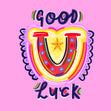 Horseshoe Good Luck Confetti-exploding Greetings Card