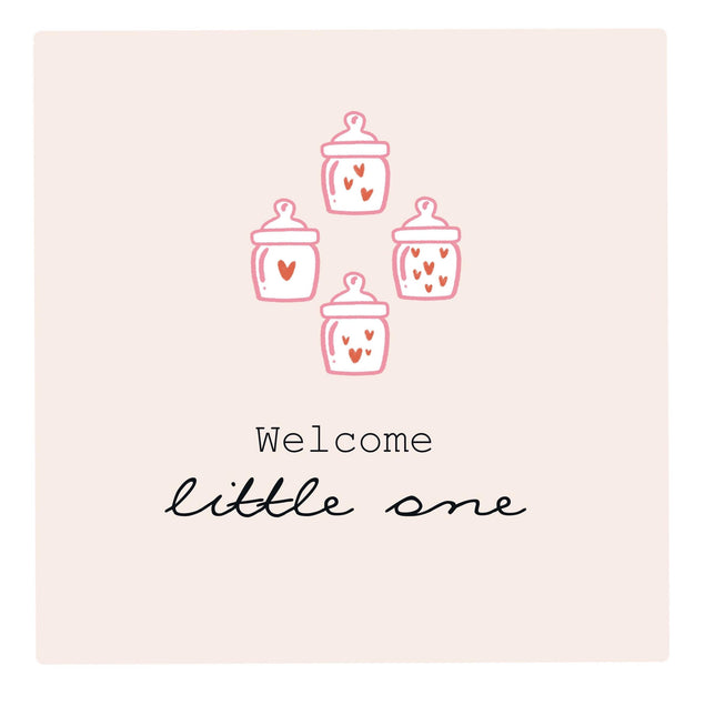 Welcome Little One New Baby Confetti-exploding Greetings Card