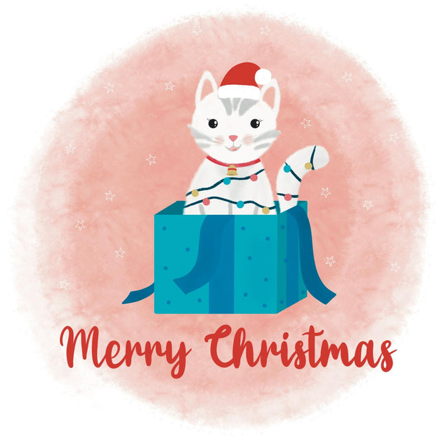 Merry Christmas From The Cat Confetti-exploding Greetings Card