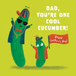 Cool Cucumber Father's Day Confetti-exploding Greetings Card