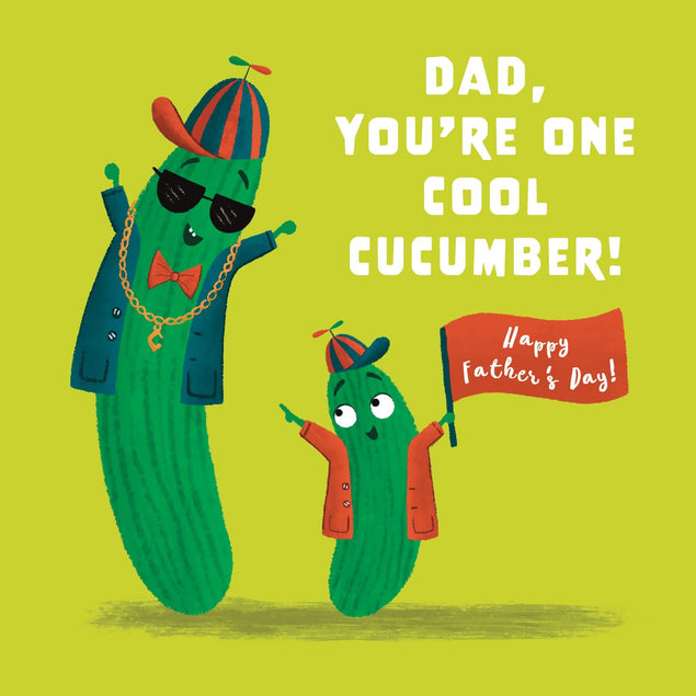 Cool Cucumber Father's Day Confetti-exploding Greetings Card