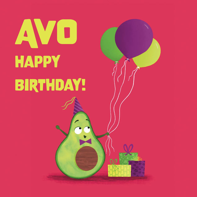 Avocado Birthday Confetti-exploding Greetings Card