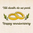 Till Death Do Us Part Happy Anniversary Confetti-exploding Greetings Card
