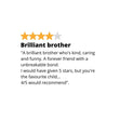 Five Star Brilliant Brother Confetti-exploding Greetings Card