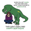 Happy Birthday Favourite Dinosaur Meme Female Confetti-exploding Greetings Card