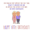 Cute Grandparents Happy 18th Birthday Granddaughter Confetti-exploding Greetings Card