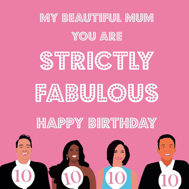 Beautiful Mum Strictly Fabulous Confetti-exploding Greetings Card
