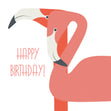 Happy Birthday Flamingo Couple Confetti-exploding Greetings Card