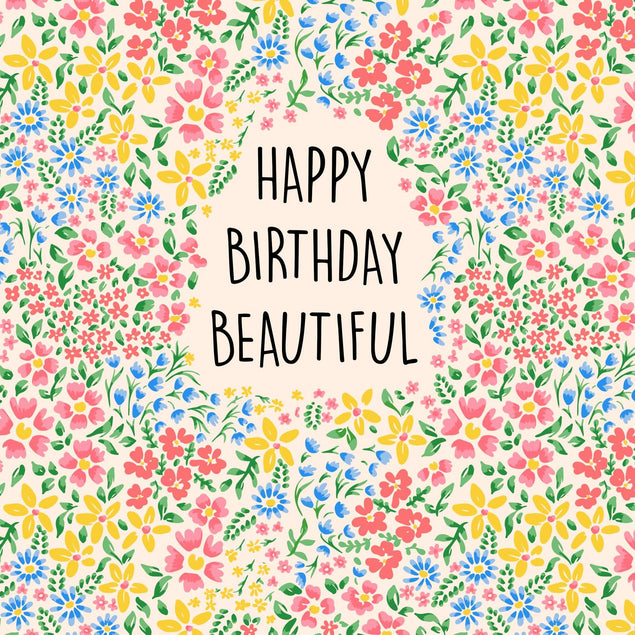 Happy Birthday Beautiful Confetti-exploding Greetings Card