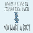 Congratulations On Your Biological Union Boy Confetti-exploding Greetings Card