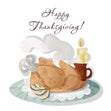 Happy Thanksgiving Hot Turkey Confetti-exploding Greetings Card
