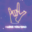 I Love You Dad Purple Confetti-exploding Greetings Card