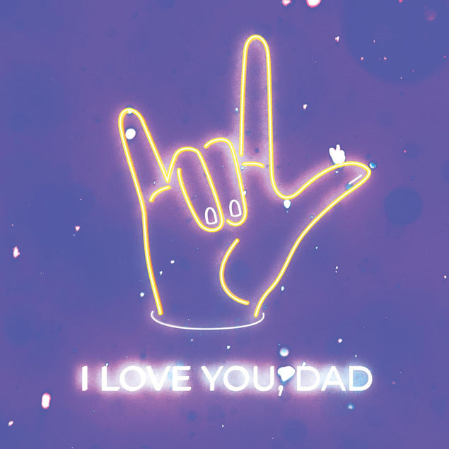 I Love You Dad Purple Confetti-exploding Greetings Card