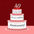 Ruby Cake Wedding Anniversary Confetti-exploding Greetings Card