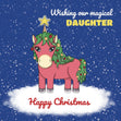 Christmas Unicorn Magical Daughter Confetti-exploding Greetings Card