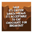 Chocolate For Breakfast Easter Confetti-exploding Greetings Card