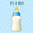 It's A Boy Baby Bottle Confetti-exploding Greetings Card