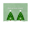 Merry Christmas From Our House To Yours Christmas Trees Confetti-exploding Greetings Card