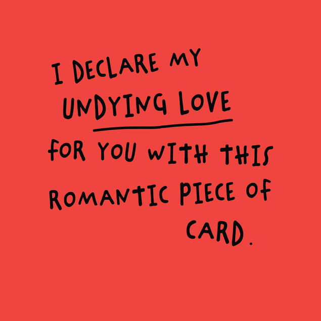 Undying Love Romantic Piece of Confetti-exploding Greetings Card