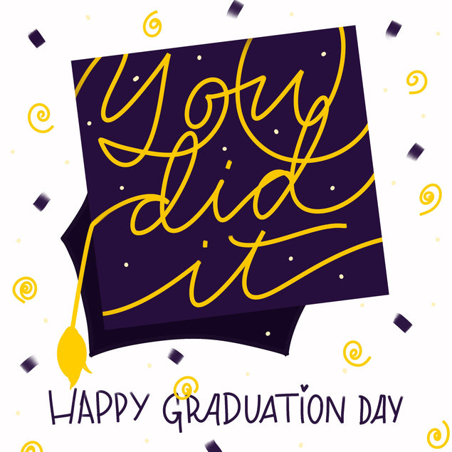 Happy Graduation Day You Did It Confetti-exploding Greetings Card